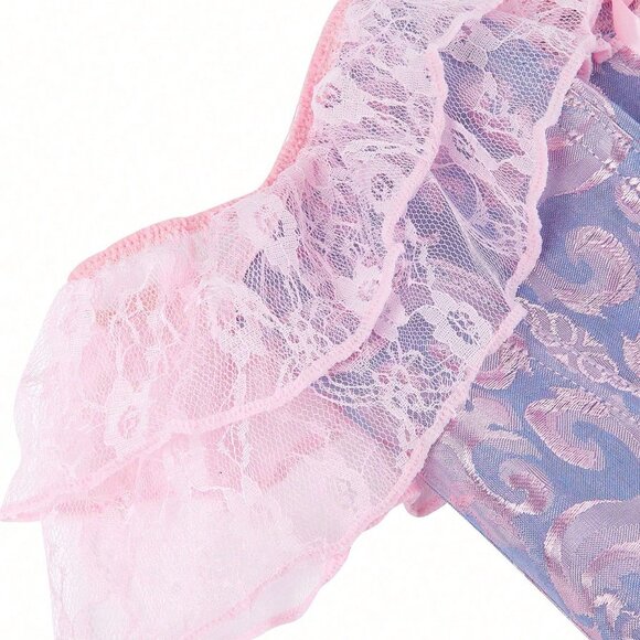 Multicolor Boho Women's Off Shoulder Corset Top - Picture 5 of 5